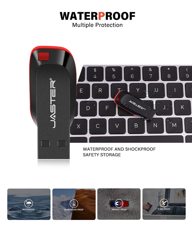 High Speed USB Flash Drive - Waterproof Memory Stick Options