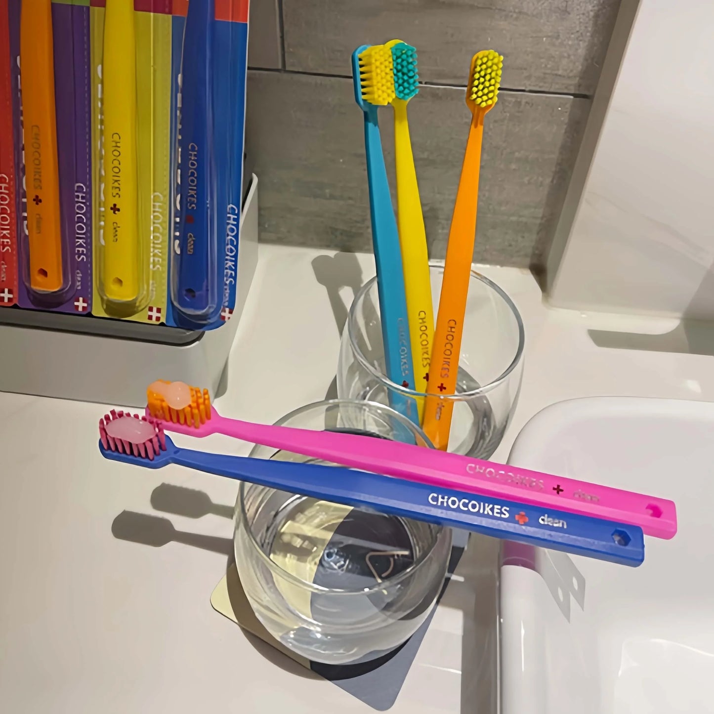 Chocolate Swiss Nylon Bristle Toothbrush Set | Travel Friendly Care