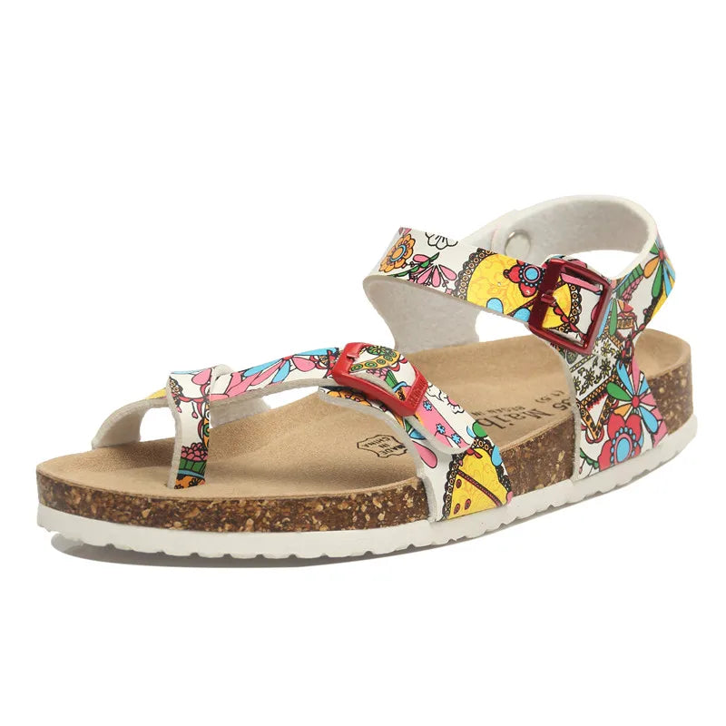 Fashion Casual Cork Sandals for Women | Summer Beach Gladiator Shoes