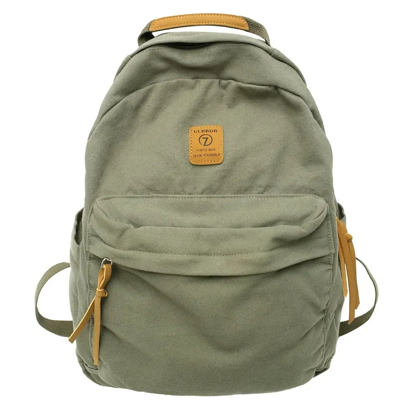 Casual Canvas Backpack for Students | Trendy Unisex College Bag