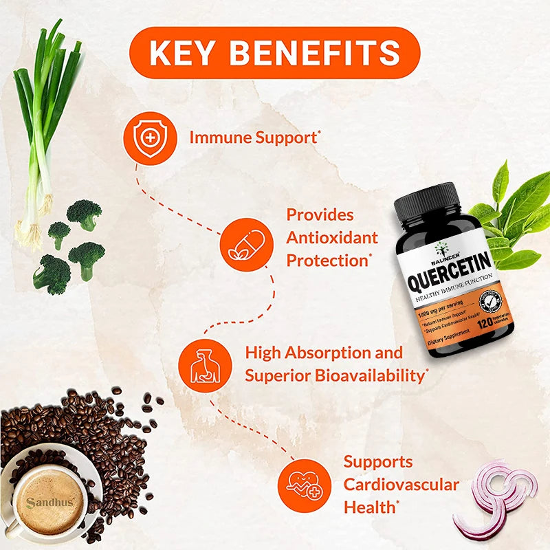 Quercetin Extract 1000mg | Immune & Respiratory Support Capsules