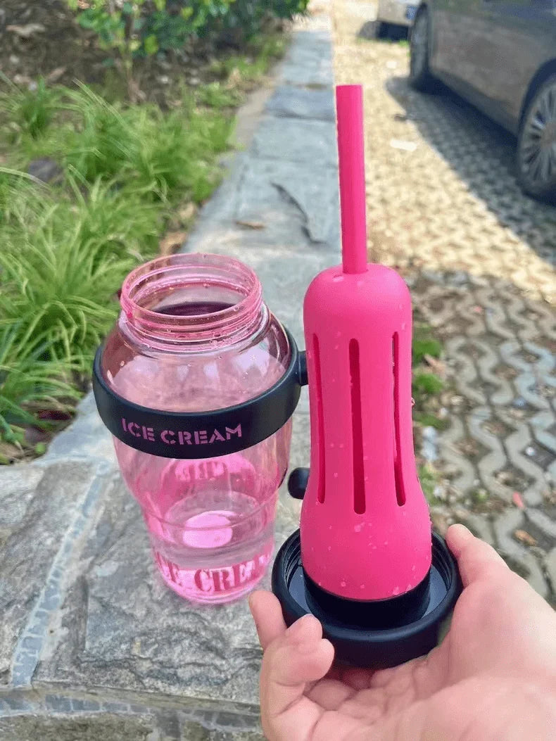 Stylish Large-Capacity Sports Water Bottle with Straw | Portable & Durable