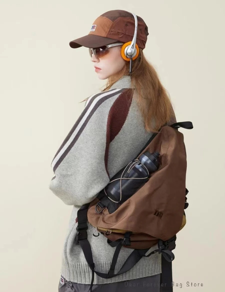 Trendy Portable Nylon Crossbody Bag for Travel & Sports