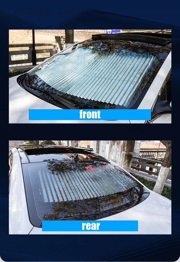 Retractable Car Windshield Curtains | UV Protective Sunshade