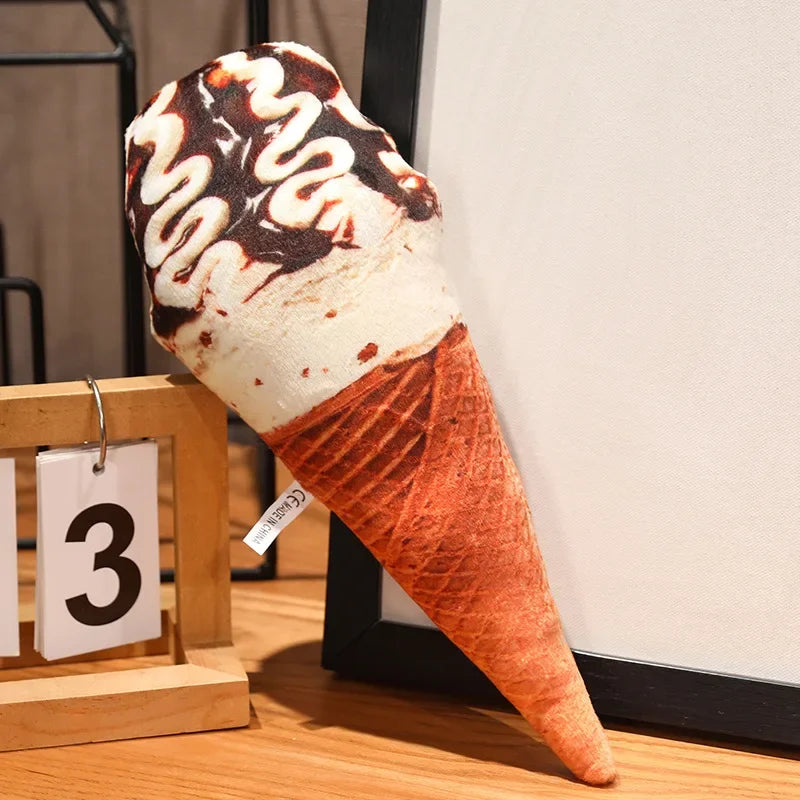 Ice Cream Plush Doll | Adorable Stuffed Decoration & Cushion