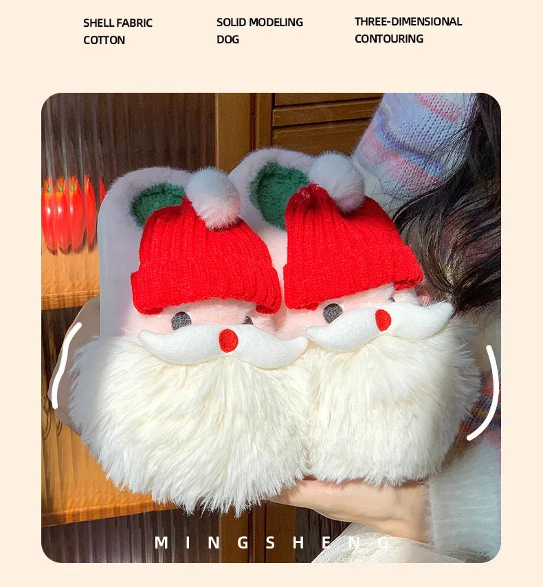Funny Fluffy Platform Slippers | Cozy Cartoon Indoor/Outdoor Shoes