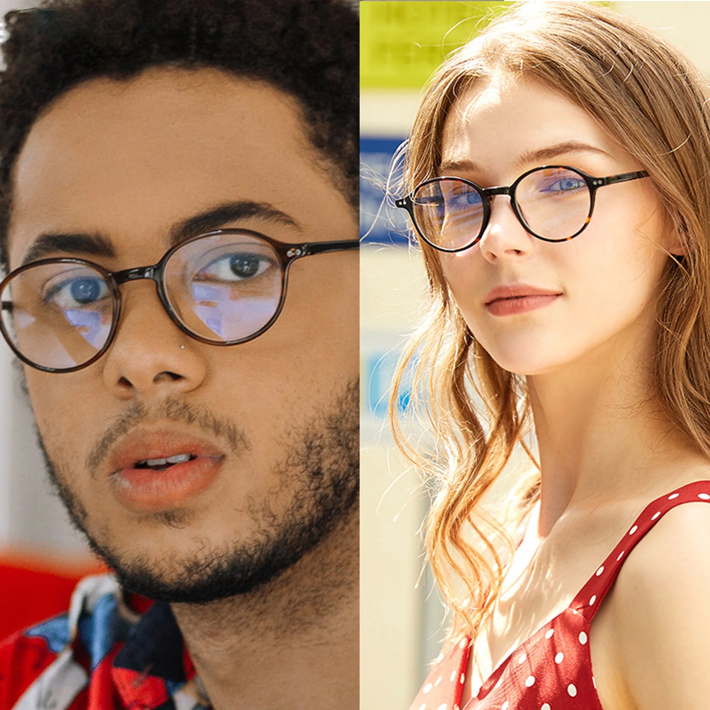 Vintage Round Prescription Glasses | Anti Blue Light & Photochromic