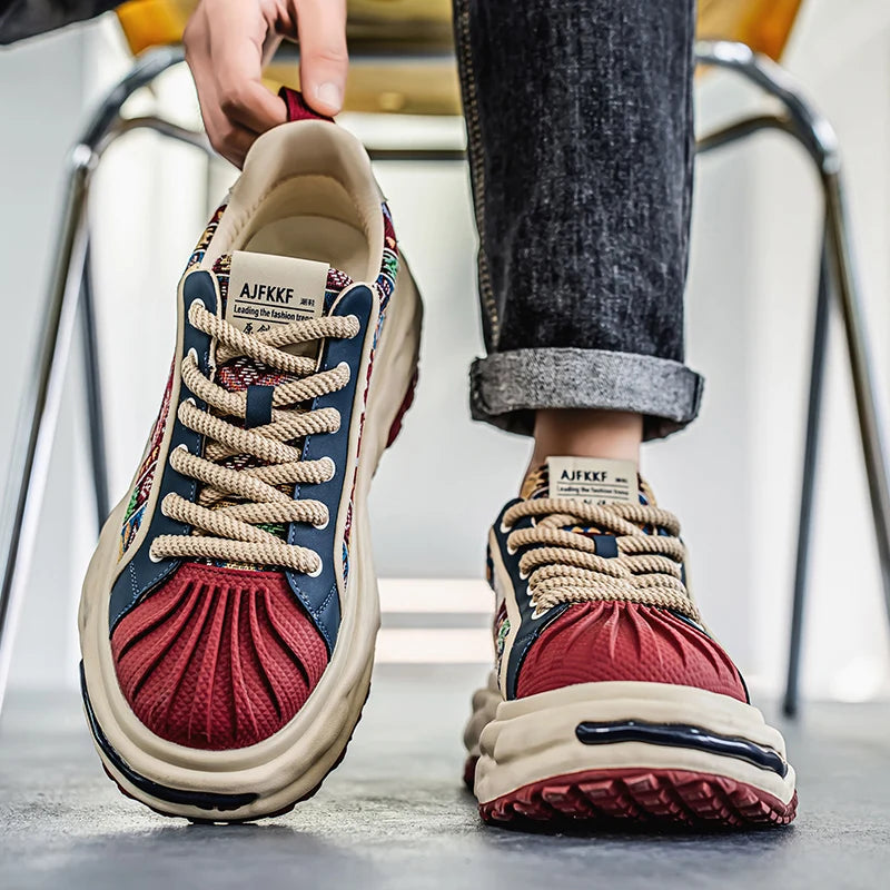 Men’s Casual Platform Sneakers | Breathable Height-Boost Shoes