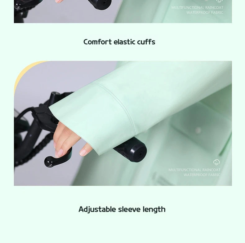Long Full-Length Anti-Rainstorm Raincoat Poncho for Adults