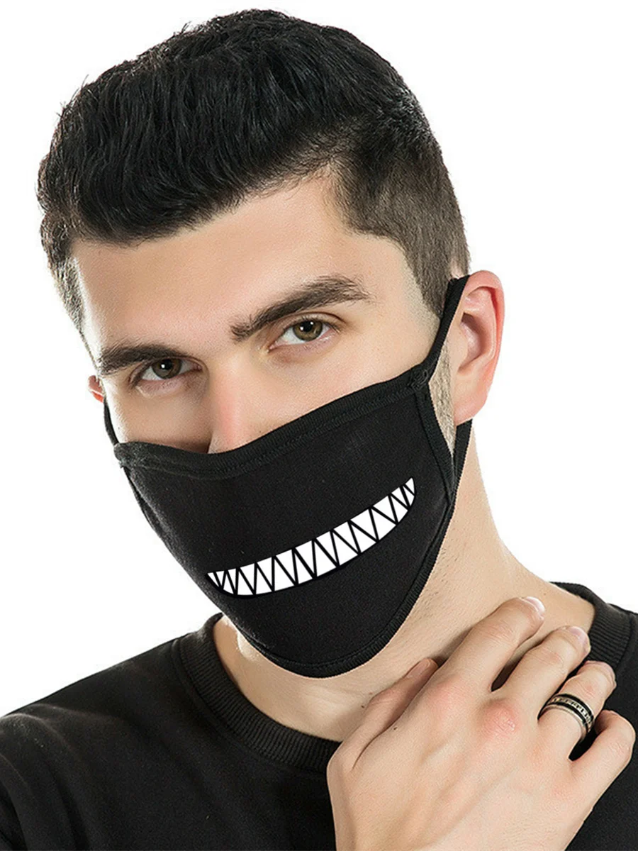 Funny Expression Anime Party Mouth Face Mask | Unisex Kawaii Mask