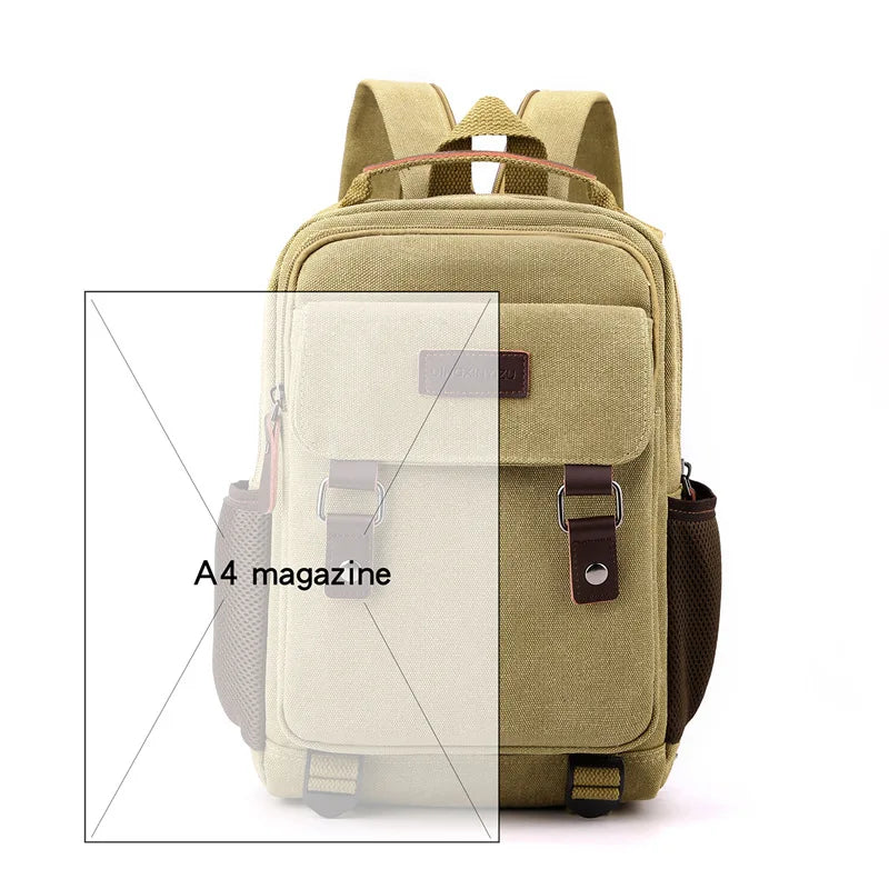 Small Men's Canvas Backpack | Versatile Casual Rucksack