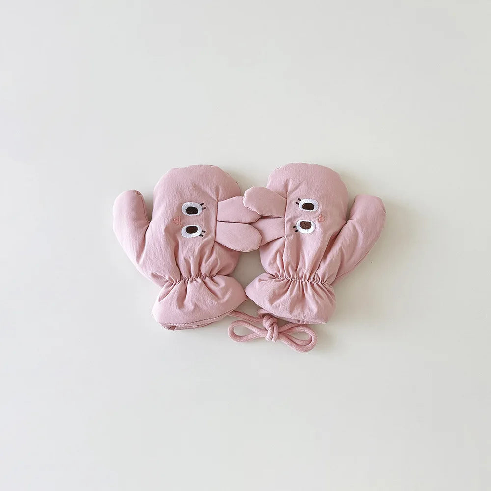 Winter Kids Scarf & Gloves Set | Cute Cartoon Accessories