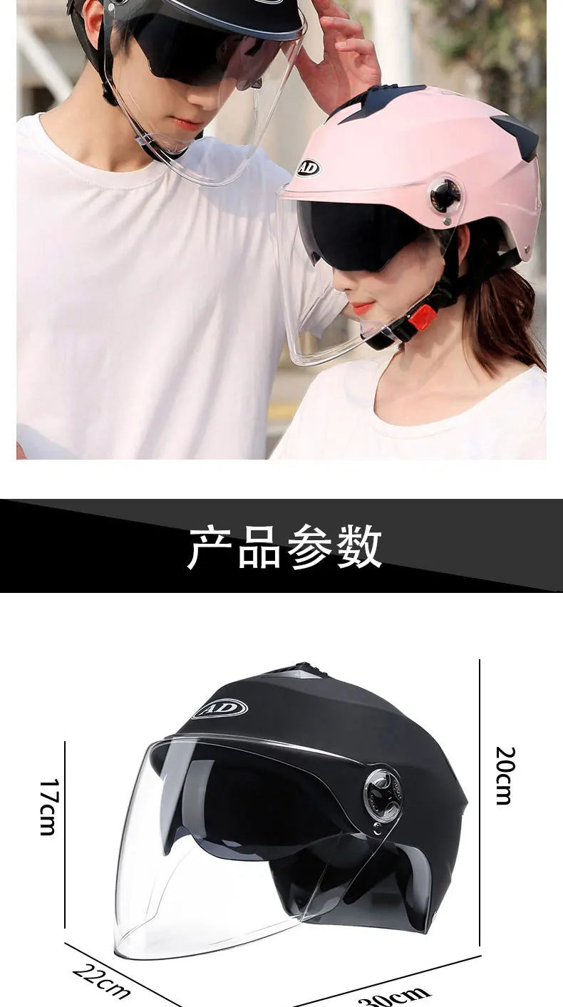 LED Motorcycle Helmet for Moped & Electric Scooter | Unisex Safety Gear