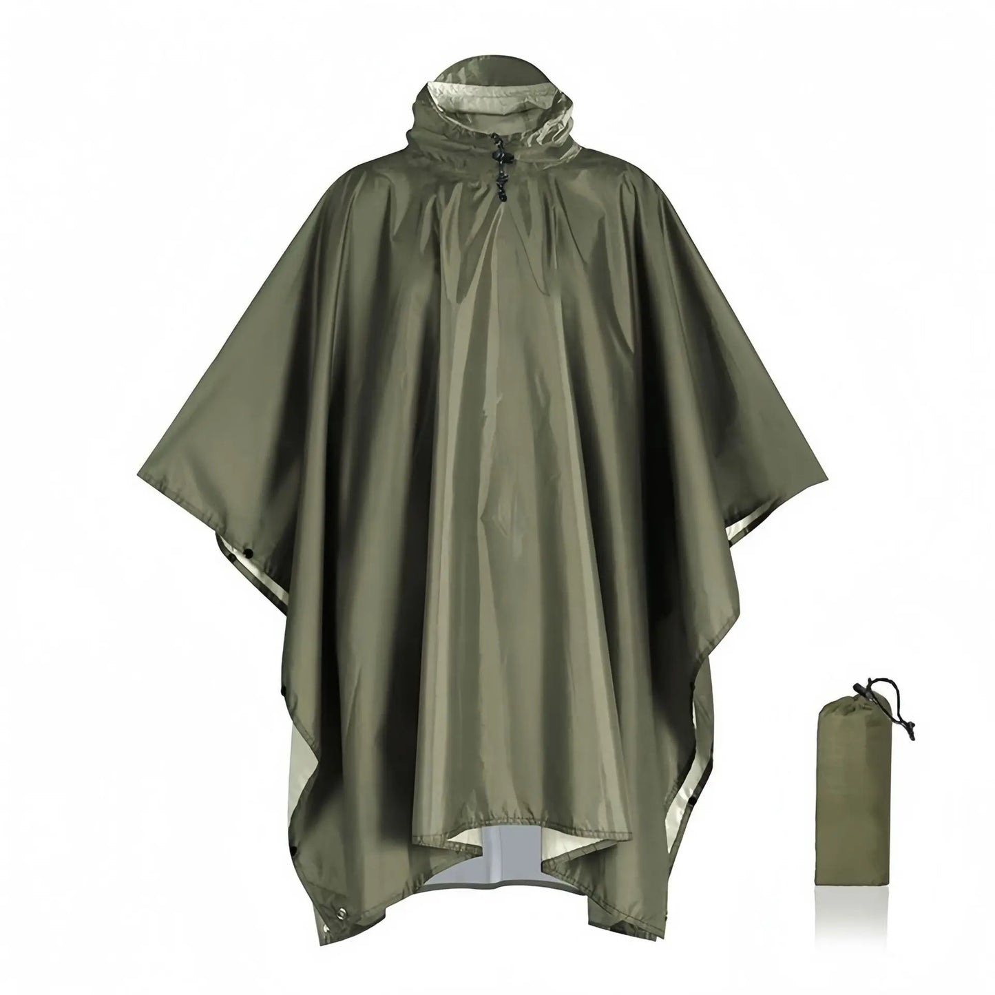 Waterproof Hooded Rain Poncho for Adults | Lightweight Emergency Jacket