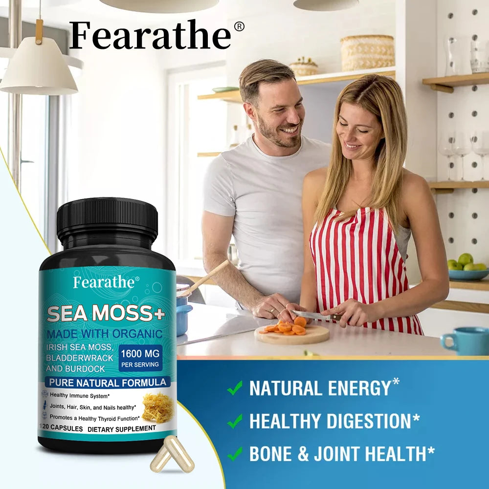 Organic Sea Moss Capsules | Anti-Aging, Immunity Booster & Detox