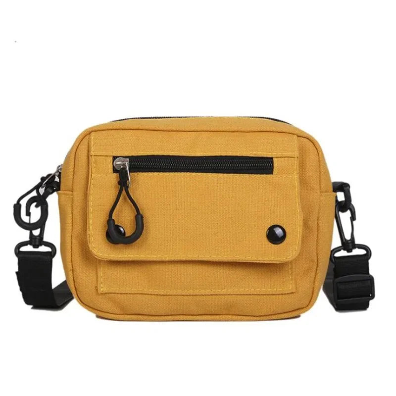 Korean Mini Canvas Crossbody Bag | Versatile Women's Handbag