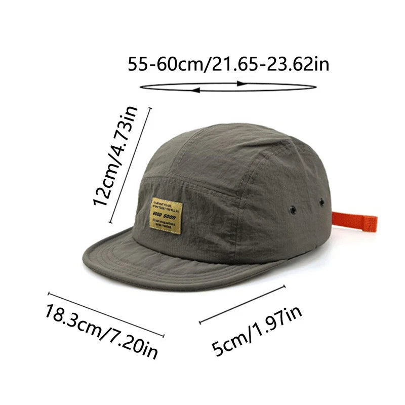 Adjustable 5 Panel Baseball Cap | Quick-Drying Sunscreen Hat