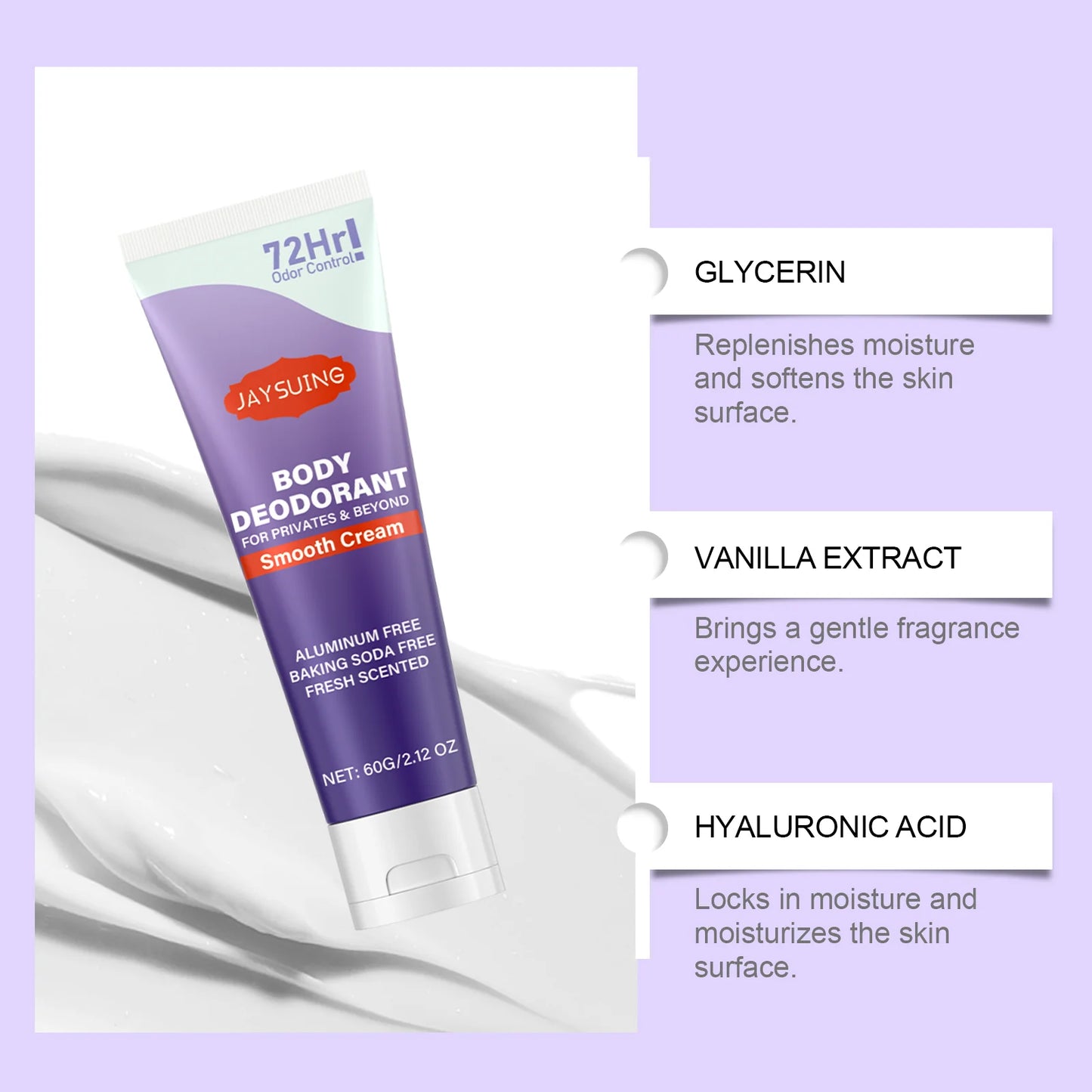 Whole Body Deodorant Cream | Lasting Odor Protection & Refreshing Aroma