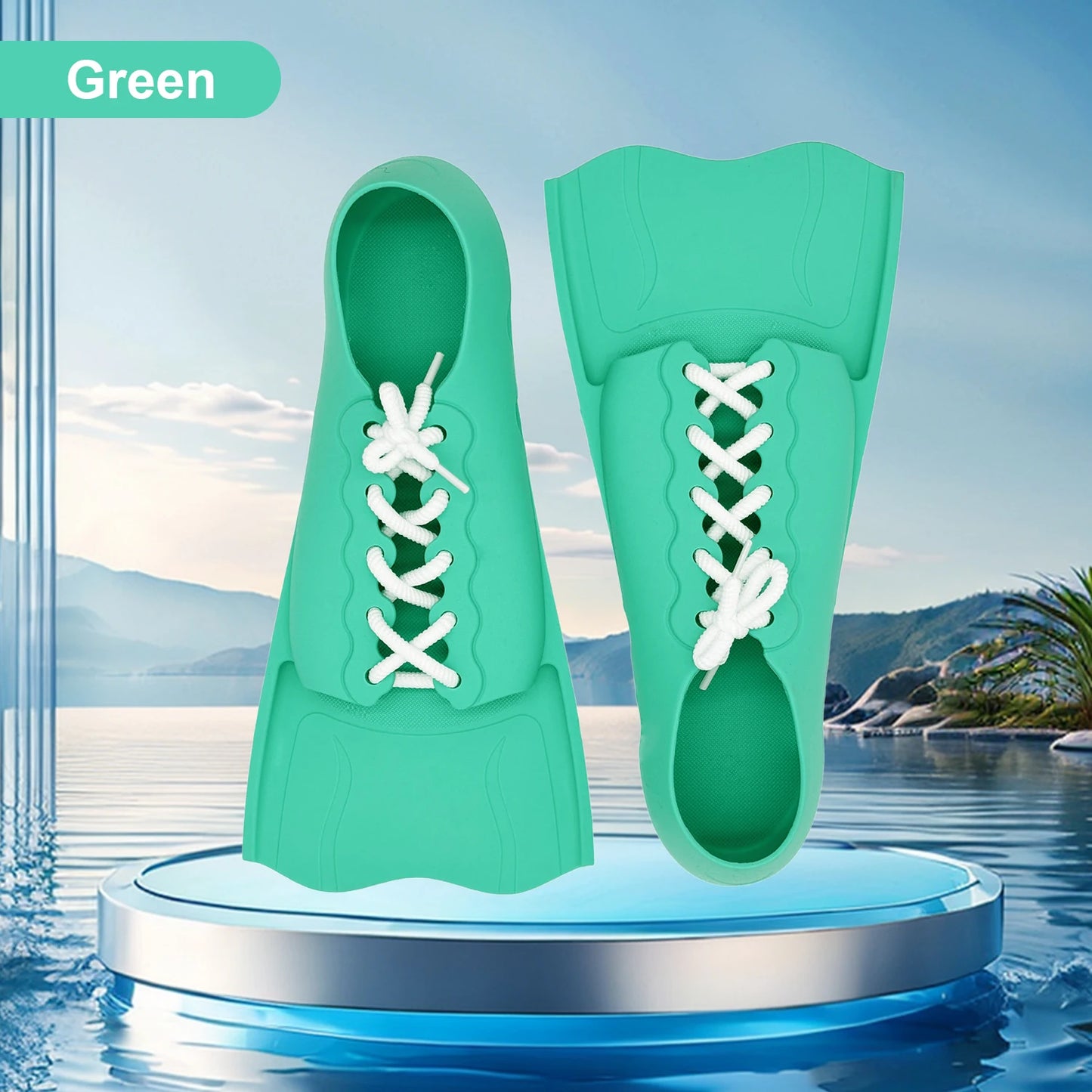 Adjustable Short Snorkeling Fins | Anti-Slip Swimming Equipment