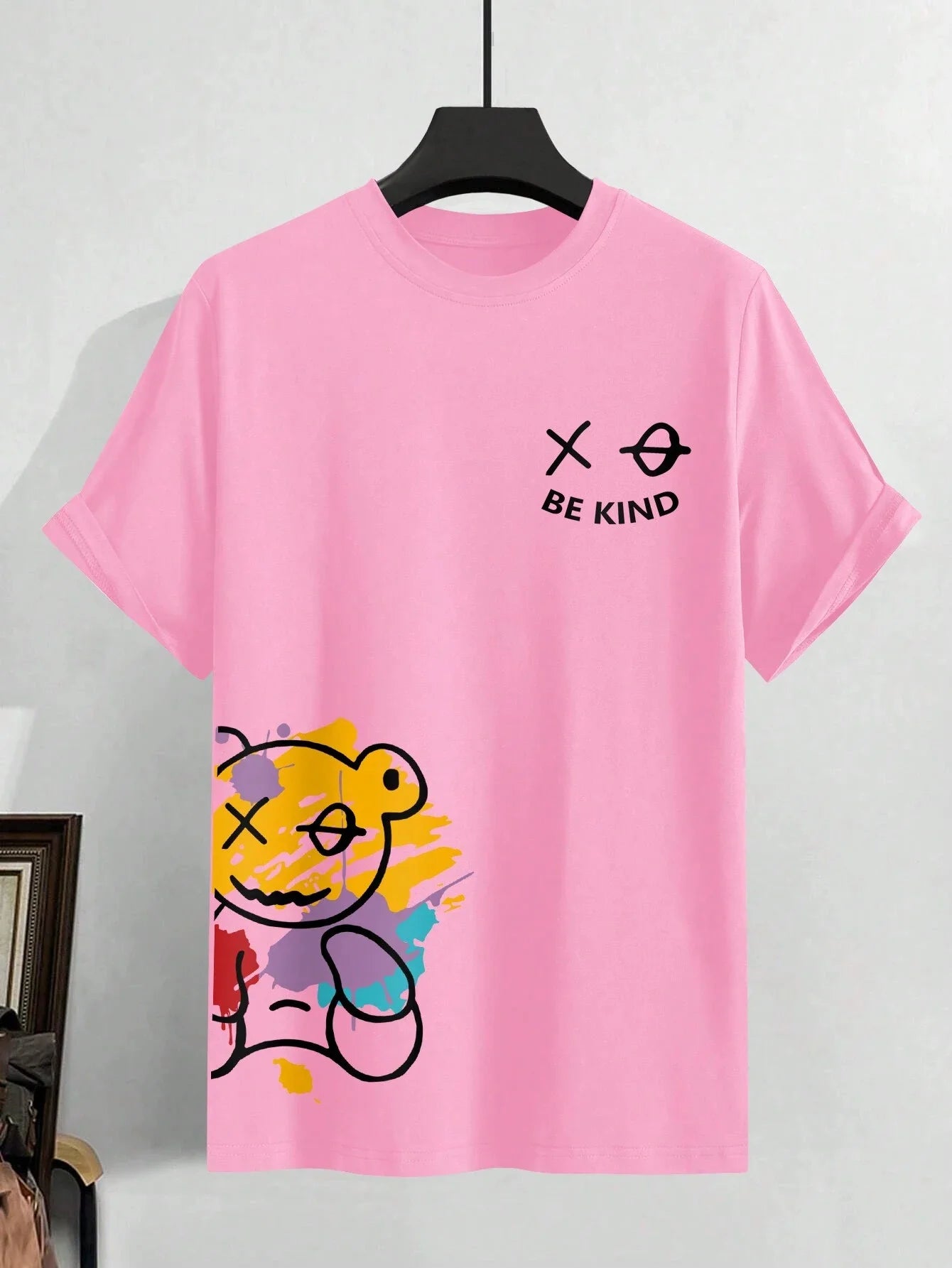 Men's Casual Cartoon Print T-Shirt | Comfortable 100% Cotton Top