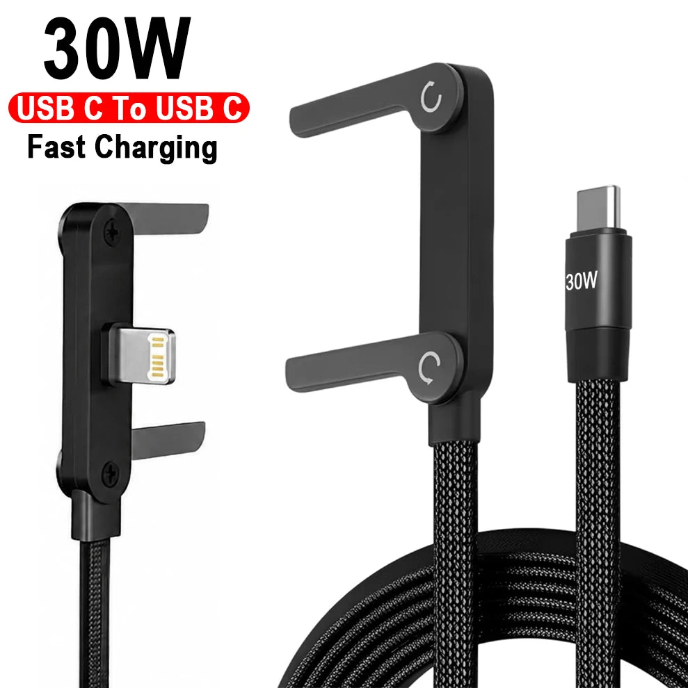 240W Fast Charging Foldable Phone Holder & USB Type-C Cable