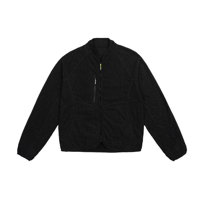 Men's Ultra-Lightweight Grid Fleece Jacket | All Season Thermal Mid-layer
