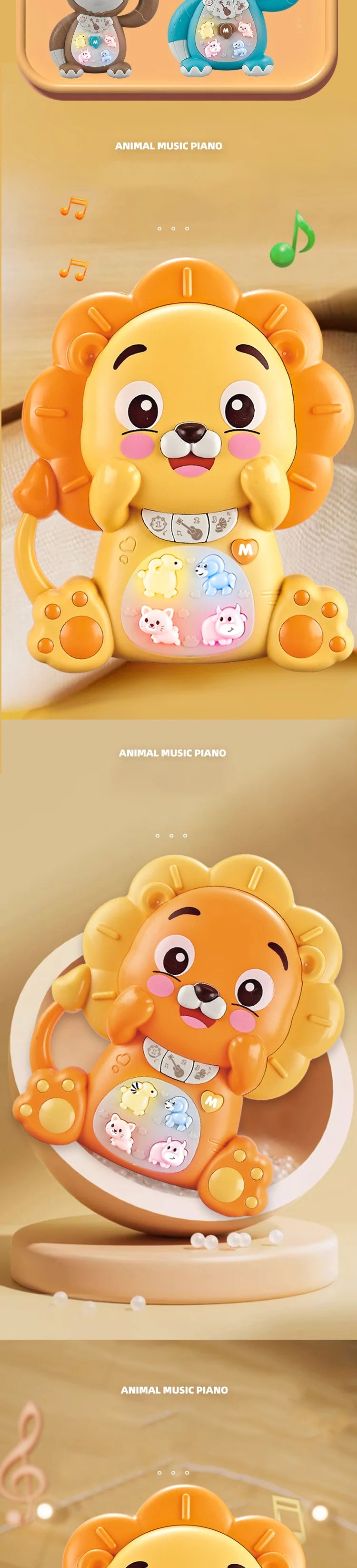 Children's Multifunctional Cartoon Animal Keyboard | Fun Music Toy