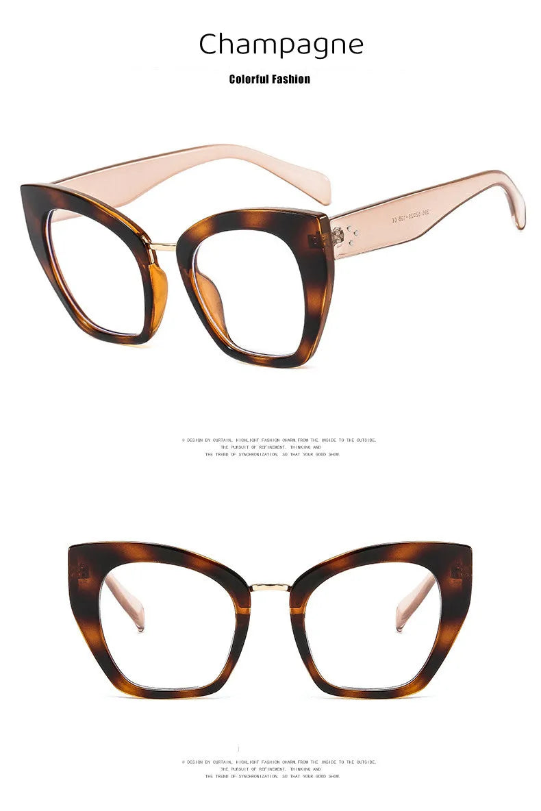 Stylish Oversized Anti Blue Light Reading Glasses for Women