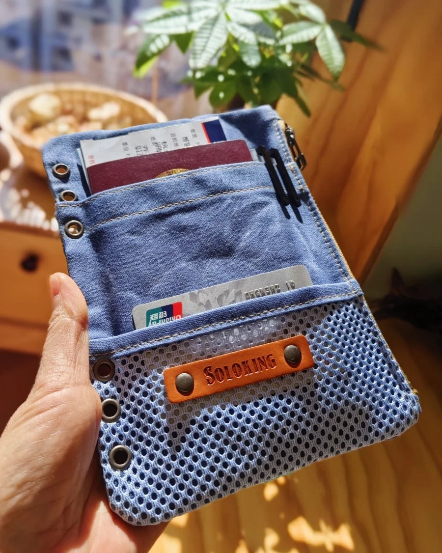 Multifunctional Canvas Storage Bags for Notebooks & Accessories
