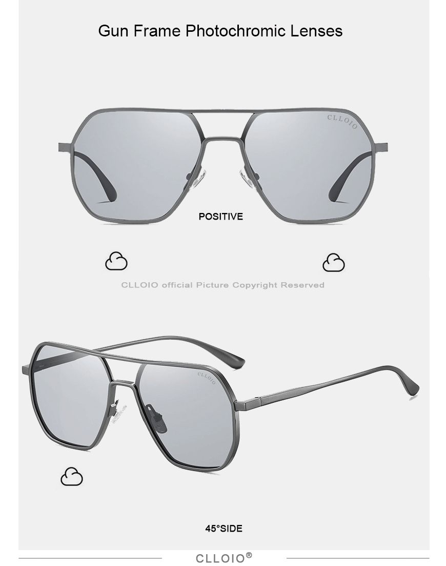 Fashionable Photochromic Polarized Sunglasses for Men & Women