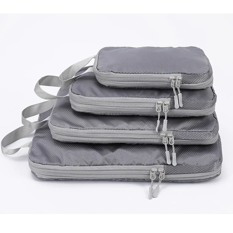 Compressible 4-Piece Business Travel Storage Bag Set