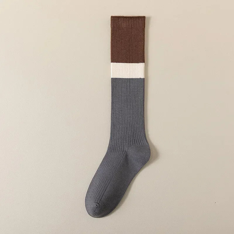 Women's Cotton Color Matching Knee Socks | Fashion-Forward Style