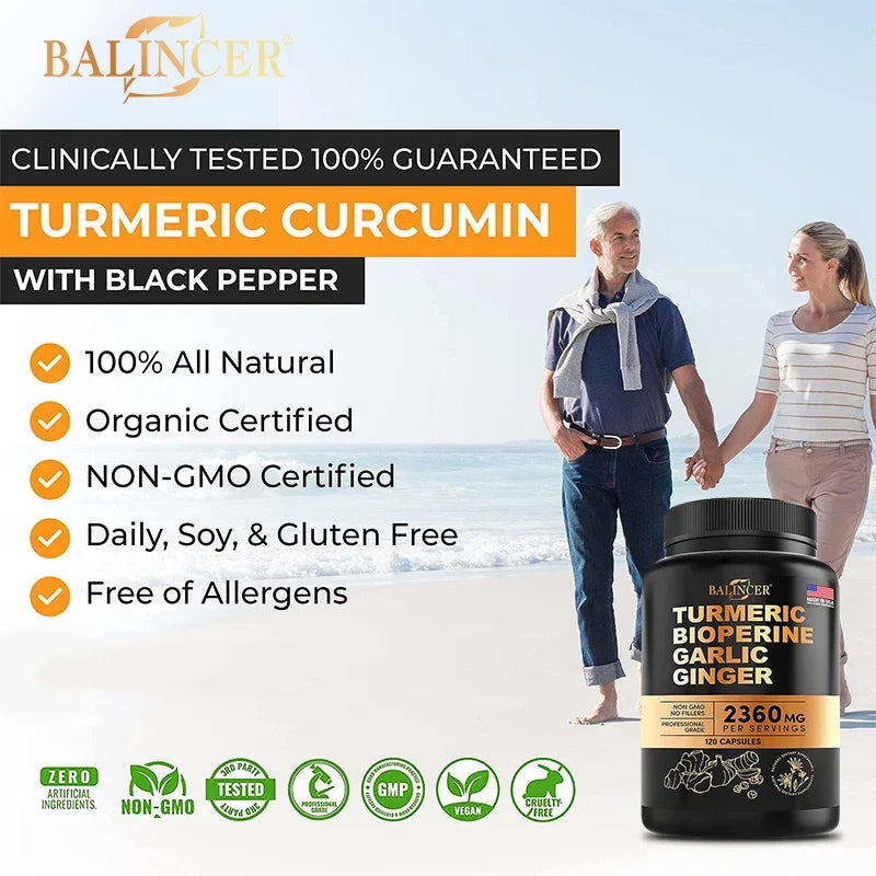 Turmeric Curcumin with Black Pepper | Vegan Joint Support Supplement