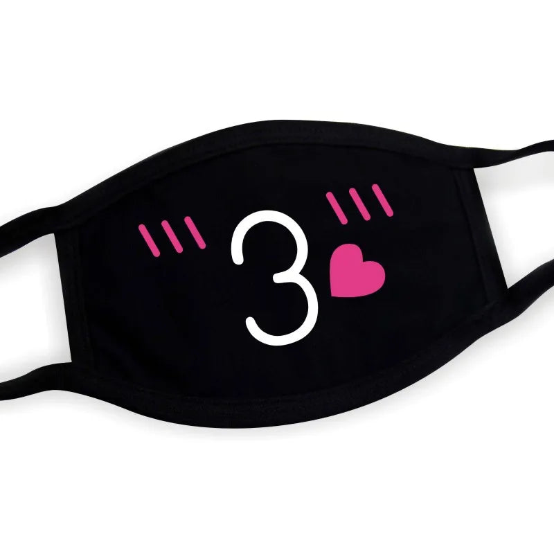 Funny Expression Anime Party Mouth Face Mask | Unisex Kawaii Mask