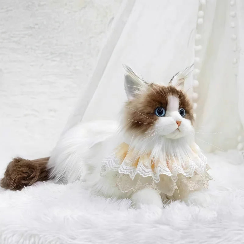 Lifelike Plush Toy Cat | Soft Simulation Doll for Comfort & Joy