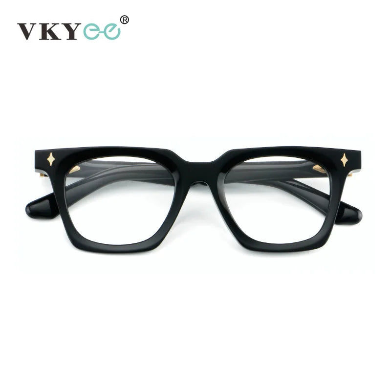 Classic Retro Square Acetate Anti-Blue Light Reading Glasses 2026