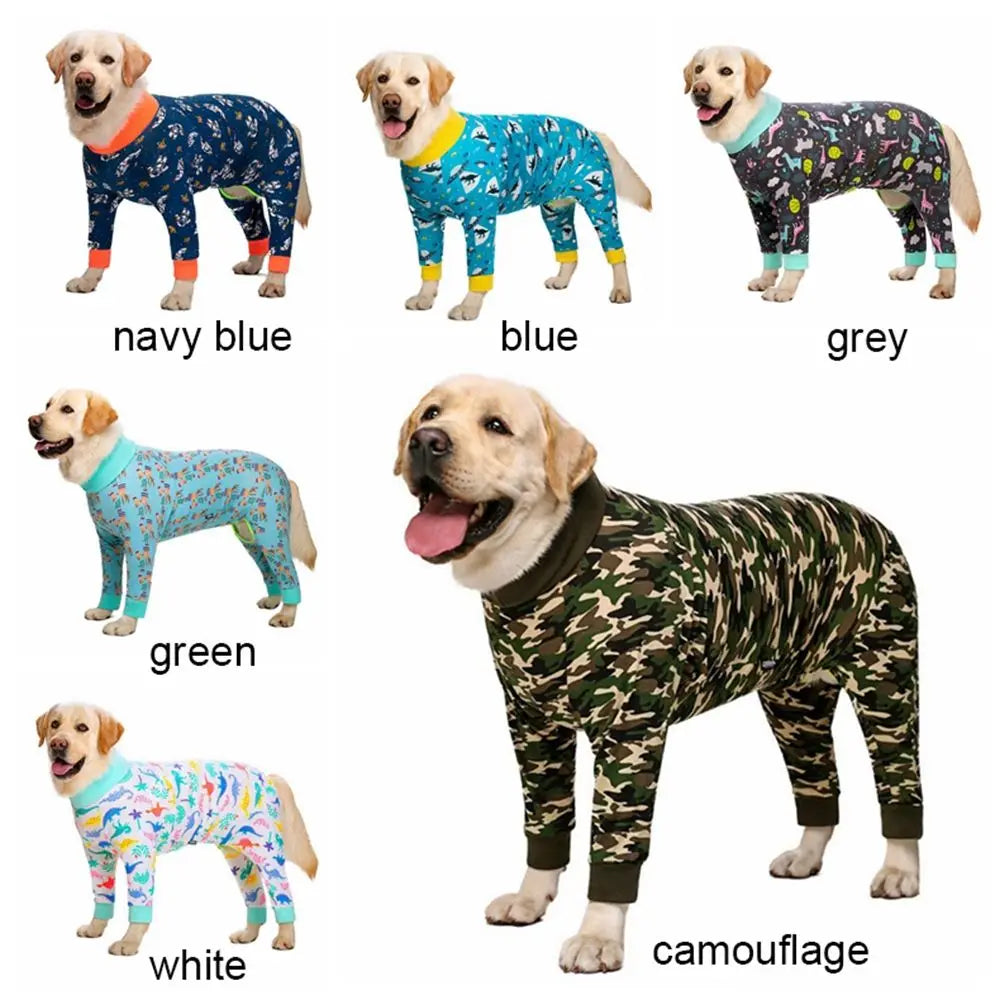 Cartoon Pet Recovery Suit | Comfortable Dog Pajamas for Healing