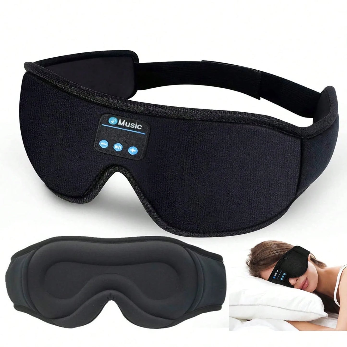 Bluetooth Sleep Headphones | Wireless Music Earbuds Eye Mask