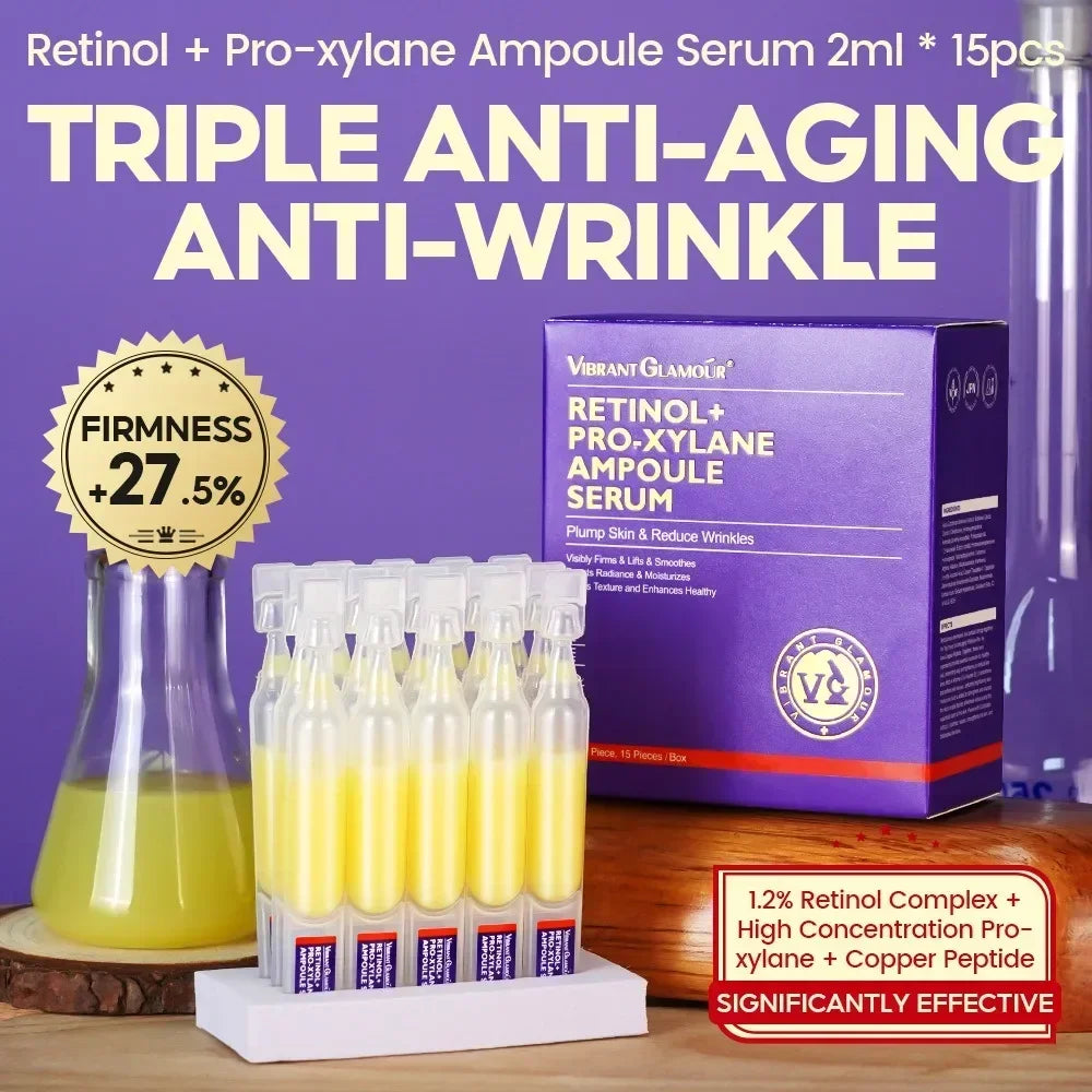 15 Bottles of Retinol + Xylose Precursor Ampoule Essence for Youthful Skin