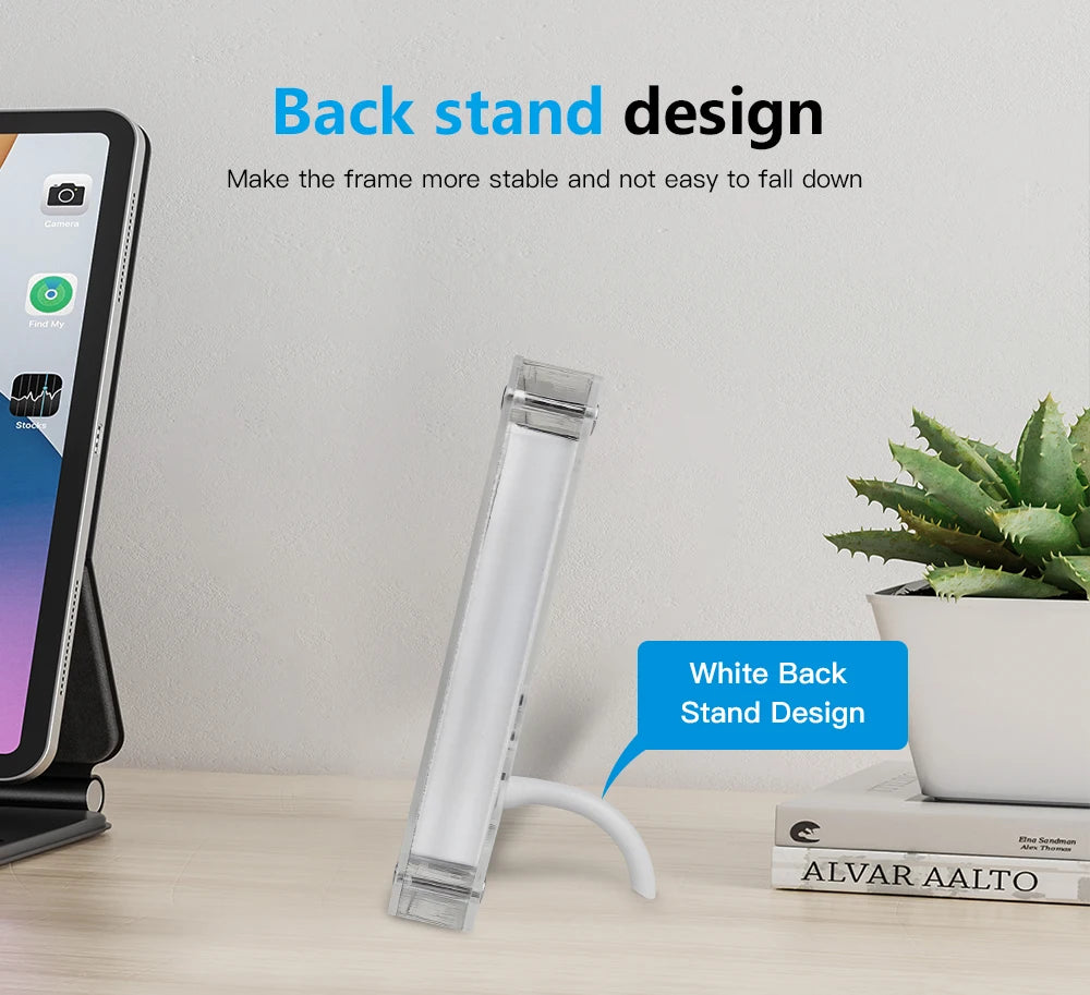 5-Inch Acrylic Digital Photo Frame | USB Charging & Video Playback
