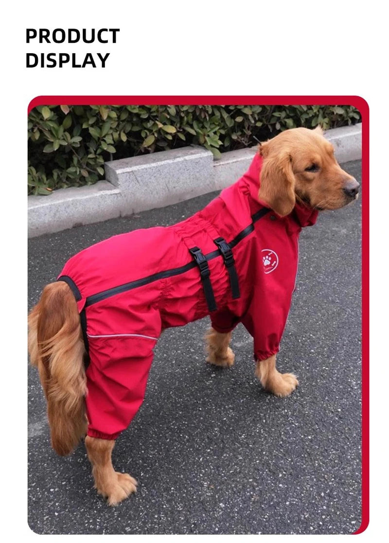 Waterproof Reflective Dog Raincoat | Adjustable Pet Jacket