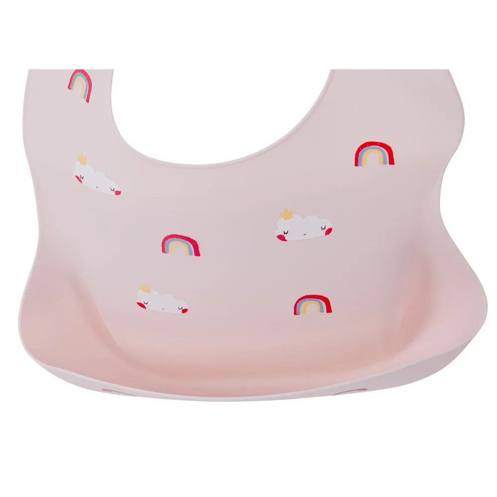Adjustable Waterproof Silicone Baby Feeding Bibs for Kids