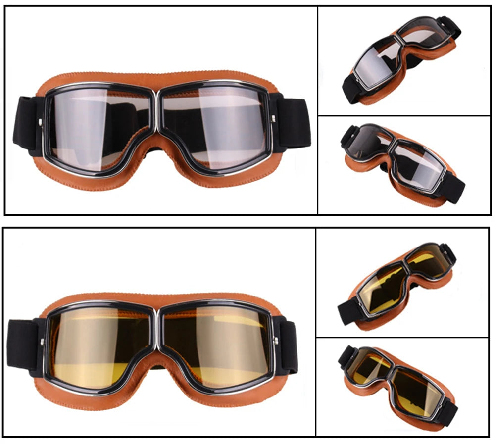 Retro Windproof Motorcycle Glasses | Foldable Sunglasses