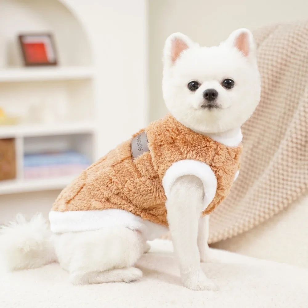 Comfortable Velvet Winter Dog Pullover Vest | Soft & Warm Coat