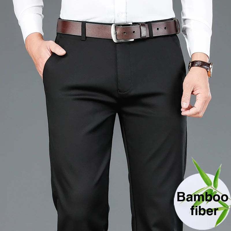 Men's Bamboo Fiber Casual Pants | Stylish Stretch Trousers