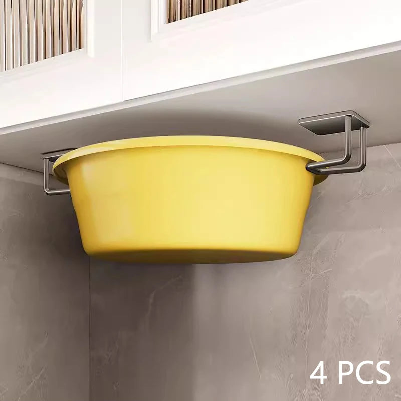 Stylish Wall Mounted Kitchen Rack | Modern Pot Lid Storage Solution