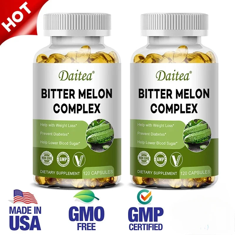 Natural Bitter Melon Extract Capsules | Support Blood Sugar & Fat Burn