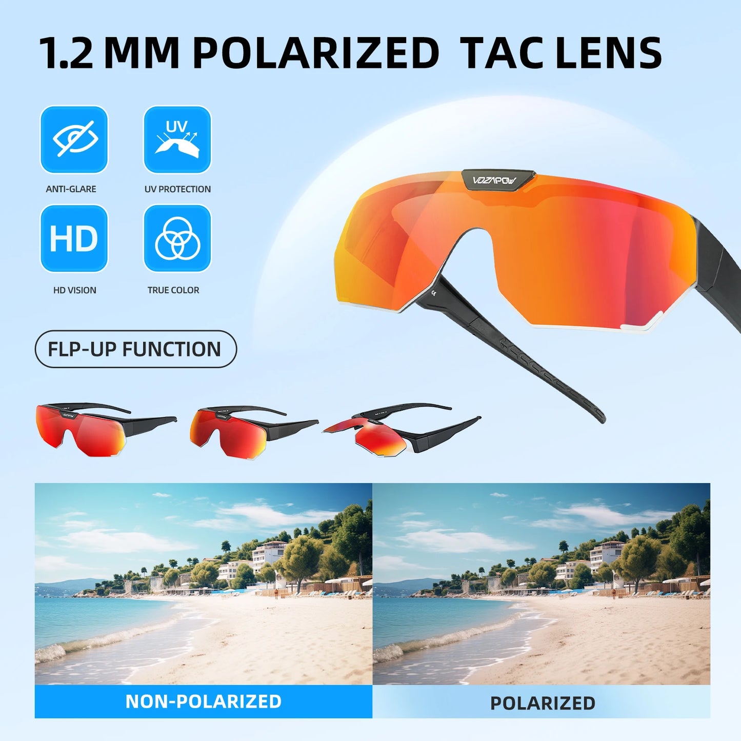 Polarized Cycling Glasses with UV400 Protection | Perfect for Outdoor Adventures