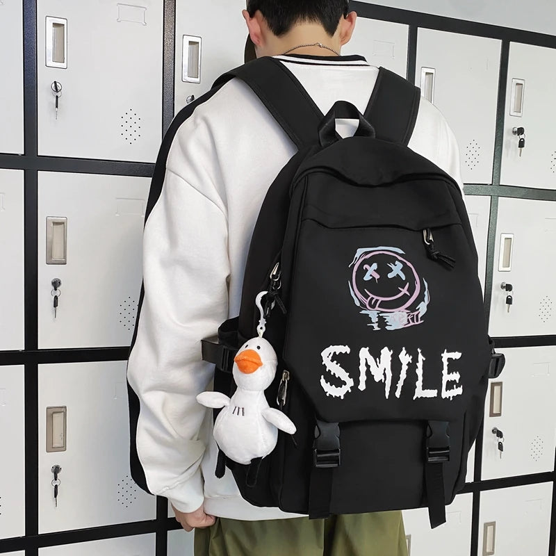 Kawaii Large Capacity Pocket Front Backpack | Stylish School Bag