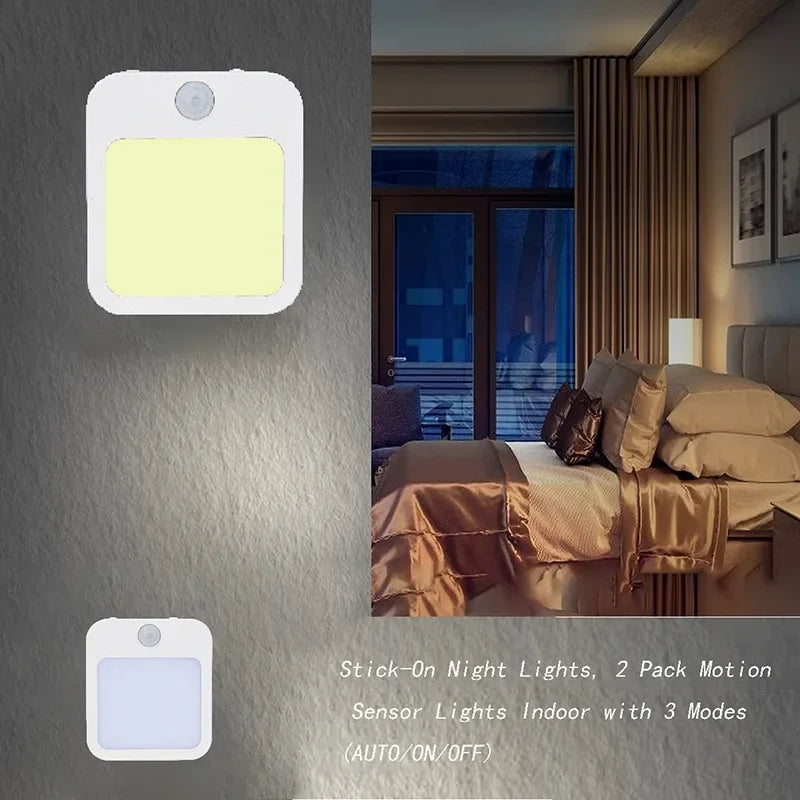 Motion Sensor LED Night Light | Wireless Bedside Lamp for Kids